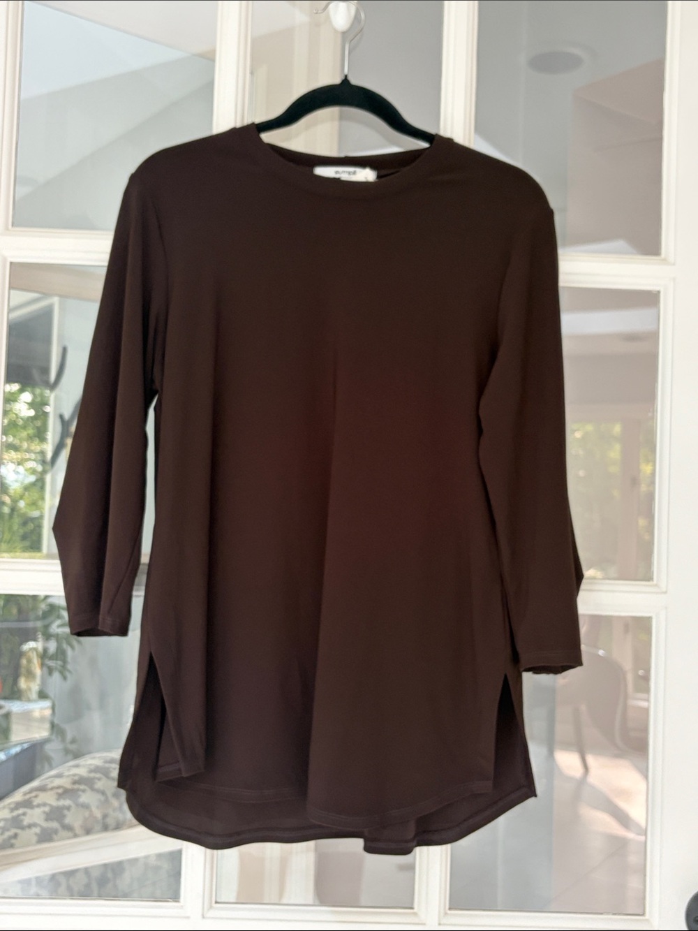 Simpli Chocolate Tunic Top - Sz 10 NWT $188